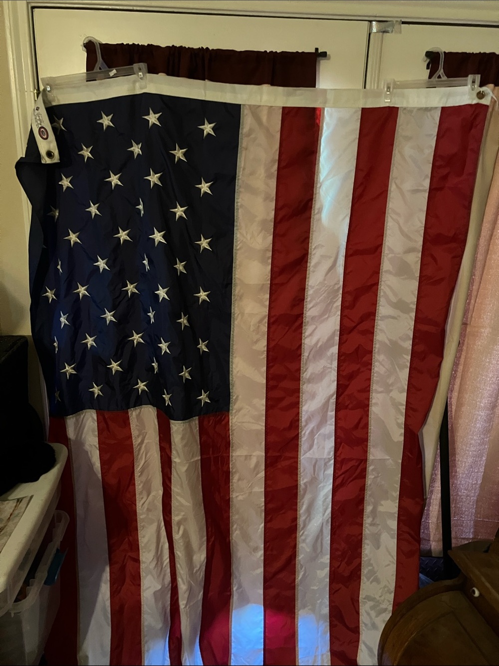 Vintage Liberty 70”  X 96” American Flag Polyester Stars & Stripes